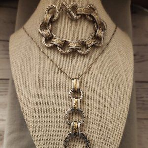 ASJ Sterling Silver Oval Linked Bracelet w/ Enhancer
